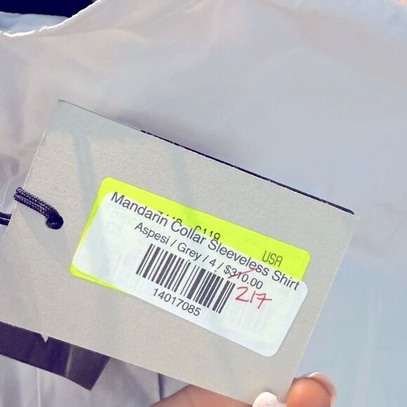 Áspesi Mandarini Eoli Sieevelas Shirt Sz 40 - Picture 5 of 6